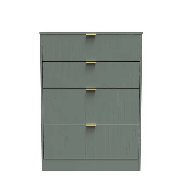 Image of Welcome Furniture Ready Assembled Nashville 4 Drawer Deep Chest In Reed Green NVF050RGRG