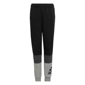 Image of adidas Colourblock Joggers Kids - Black / Black / Medium Grey He