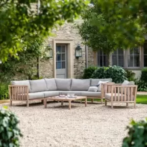 Image of Garden Trading Porthallow Corner Sofa Set & Coffee Table Wooden Acacia Outdoor