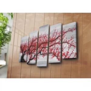 Image of 5PATK-199 Multicolor Decorative Canvas Painting (5 Pieces)