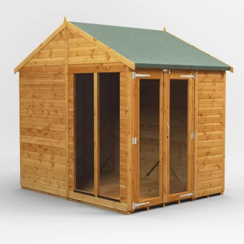 Image of 6x8 Power Apex Summerhouse - Brown