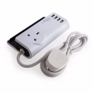 Image of USB Desktop Charging Station with 4 x USB Ports White SDESKT