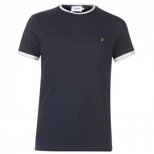 Image of Farah Vintage Farah Groves Ringer T Shirt - Navy 412