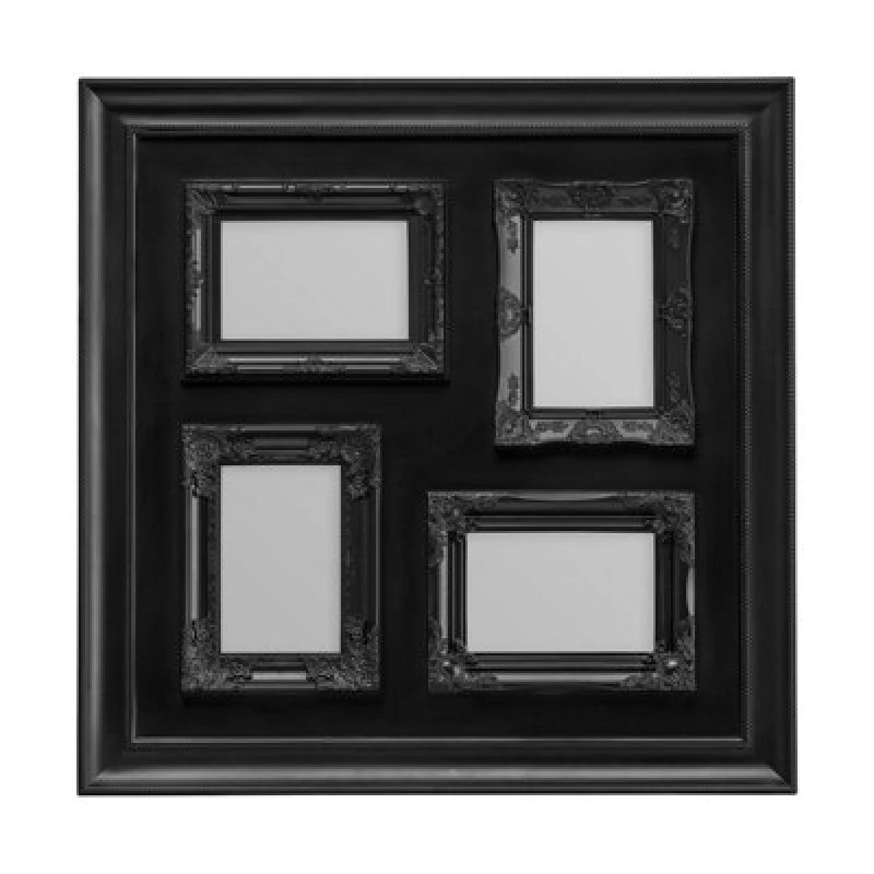 Image of Premier Housewares 4 Photo Plastic Multi Photo Frame Black