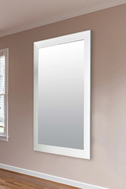 Image of Mirroroutlet Modern Bright White Wall Mirror 167Cm X 106Cm