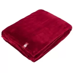 Image of Belledorm Heat Holders Luxury Fleece Blanket Cranberry One