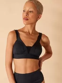 Image of Accessorize Lexi Bikini Top - Black, Size 6, Women