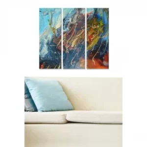 Image of MDF1283099 Multicolor Decorative MDF Painting (3 Pieces)
