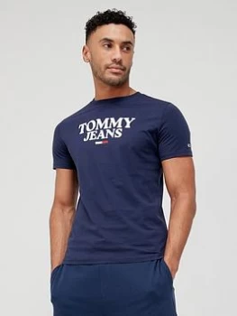 Image of Tommy Jeans Graphic T-Shirt - Twilight Navy, Twilight Navy, Size S, Men