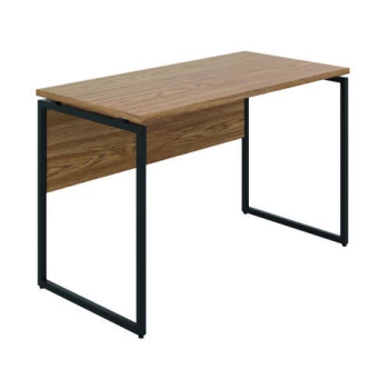 Image of Soho Square Leg Desk Oak/Black Leg KF90490