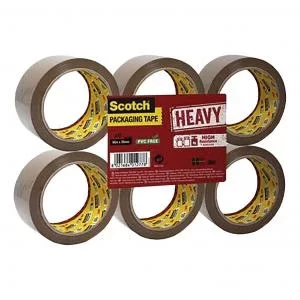 Image of Scotch Heavy Packaging Tape High Resistance Hotmelt 50mmx66m Brown