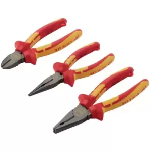 Image of 99070 XP1000 VDE Pliers Set, Tethered (3 Piece) - Draper