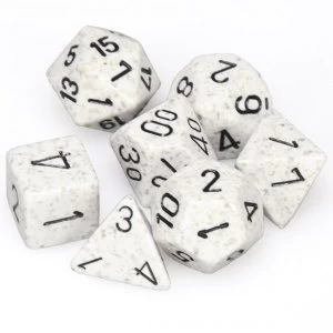 Image of Chessex Speckled Poly 7 Dice Set: Arctic Camo