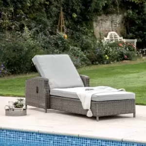 Image of Crossland Grove Louis Sunlounger - Grey