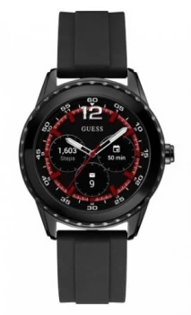 Image of Guess Midsize Stainless Steel Android Wear Wat Black