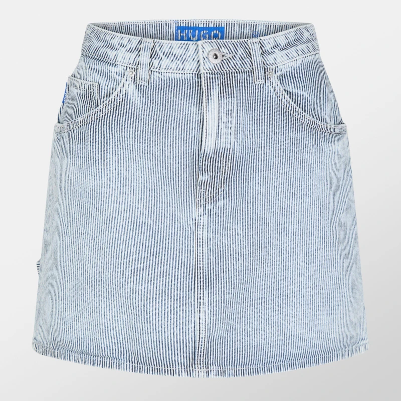 Image of HUGO Womens Denim Skirt Denim Skirts XS Blue 33488318310