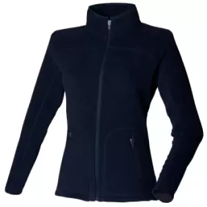 Image of Skinni Fit Ladies/Womens Lightweight Anti Pill Microfleece Jacket (M) (Navy)
