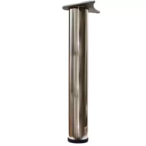 Image of Adjustable Breakfast Bar Worktop Support Table Leg 710mm - Colour Inox - Pack of 3