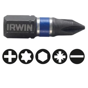 Image of IRWIN Impact Screwdriver Bits Phillips PH1 25mm (Pack 10)