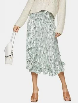 Image of Topshop Idol Wisteria Ruffle Midi Skirt - Mint