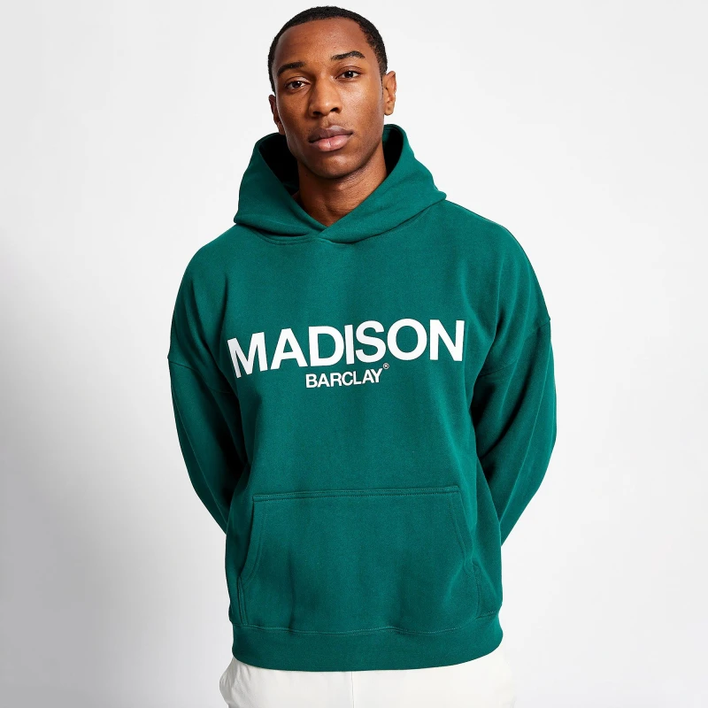 Image of Madison Barclay Ocean Av Hoodie - Green Green XS