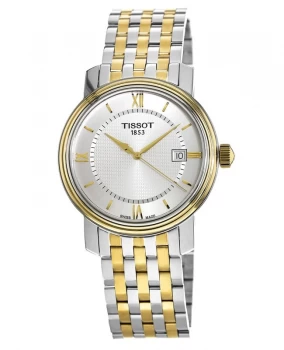 Image of Tissot T-Classic Bridgeport Gold & Steel Silver Dial 40mm Mens Watch T097.410.22.038.00 T097.410.22.038.00