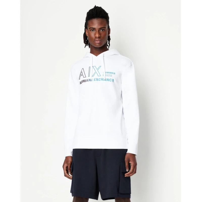 Image of Armani Exchange Pullover Hoodie White male XS