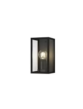 Image of Flush Wall Lamp, 1 x E27, IP54, Graphite Black