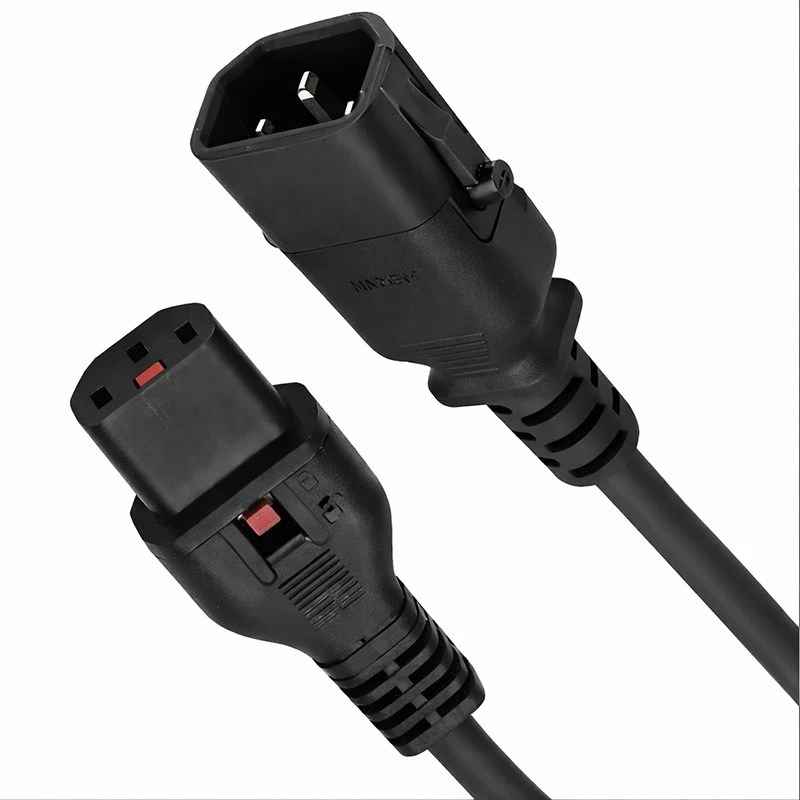 Image of FDL 2M IEC C14 PLUG TO C13 SOCKET DUAL LOCKING EXTENSION