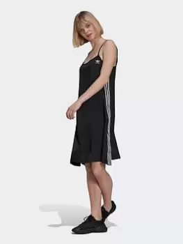 Image of adidas Originals Adicolor Classics Satin Dress, Black, Size 10, Women