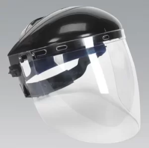 Image of Sealey SSP78 Deluxe Browguard with Aspherical Polycarbonate Full Face Shield