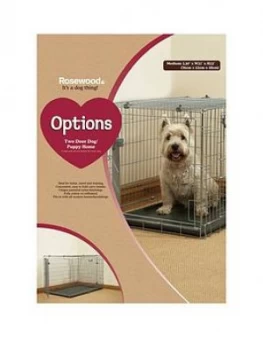 Image of Rosewood Two Door Dog & Puppy Home - Medium 76 X 52 X 58Cm
