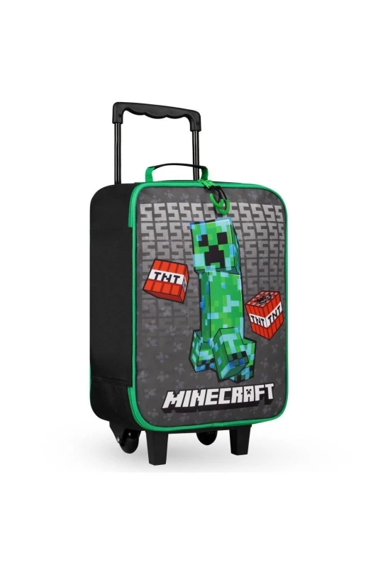Image of Minecraft Foldable Luggage With Wheels Multi