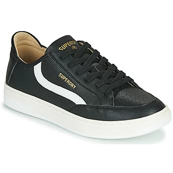Image of Superdry BASKET LUX LOW TRAINER mens Shoes Trainers in Black