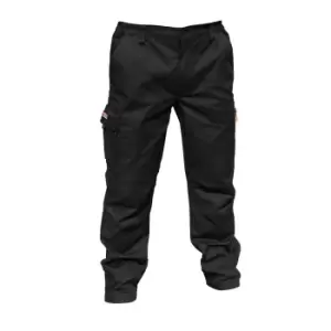 Image of Result Mens Stretch Work Trousers / Pants (34inch Long Length) (36") (Black)