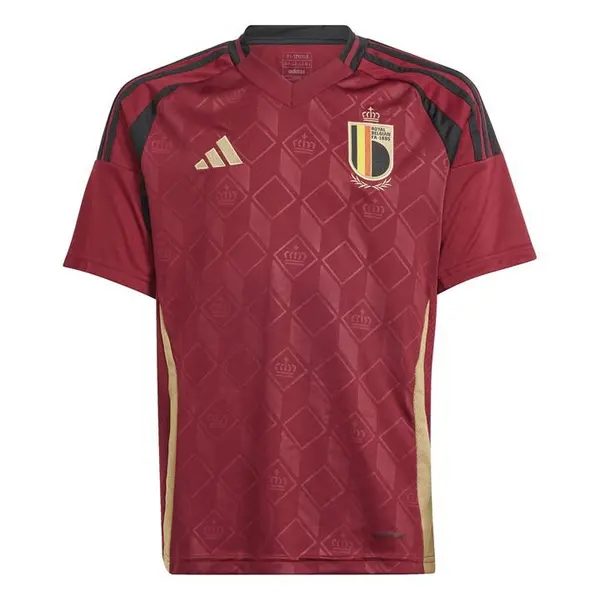 Image of adidas Belgium Home Shirt 2024 Juniors International Replica Shirts 7-8 Years Red 37917508175