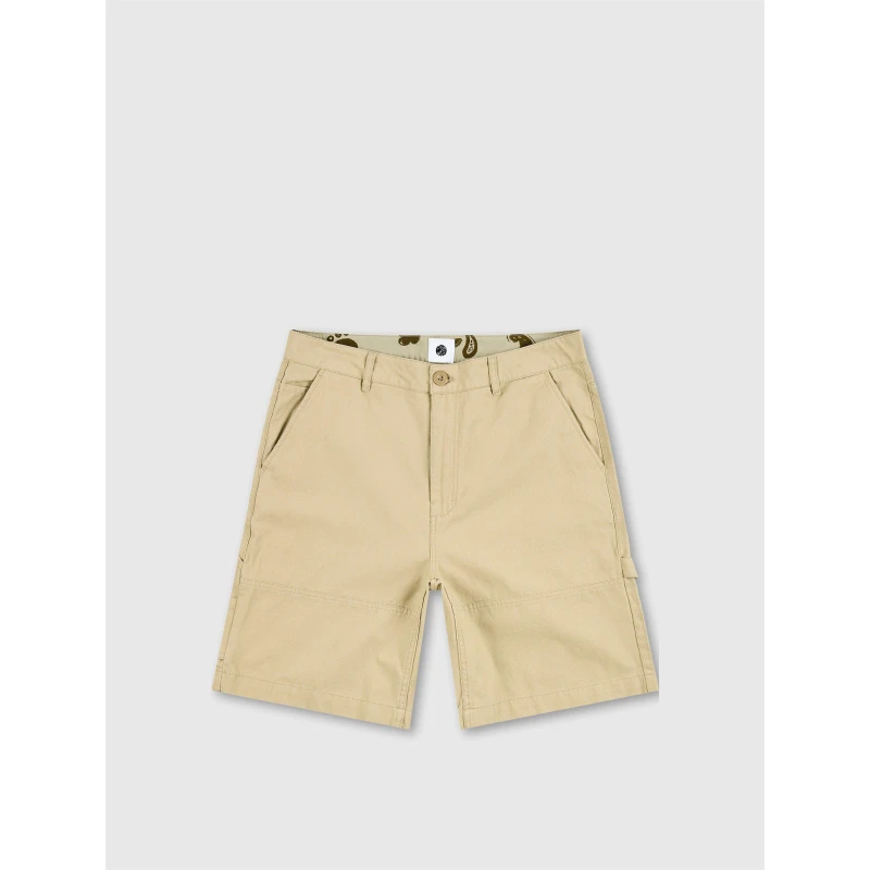 Image of Pretty Green Mens Stamford Carpenter Cargo Shorts Taupe male 30