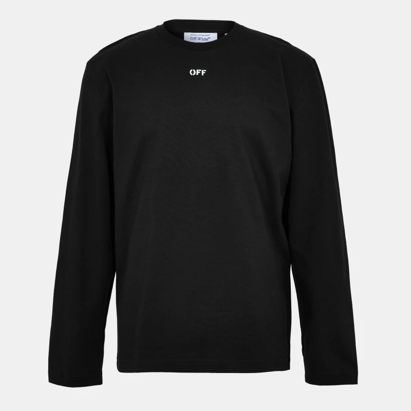 Image of Off White Mens Brick Skate T Long Sleeve T-Shirt Black-White male XS