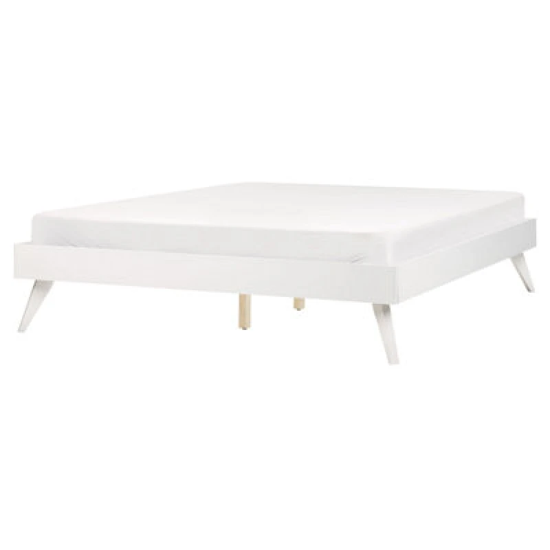 Image of Beliani Bed Without Headboard Berric 160 X 200 Cm (Eu King Size) White