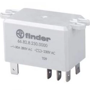 Image of Finder 66.82.8.230.0300 30A Flange Mount Power Relay 230V AC 2 NO DPST NO
