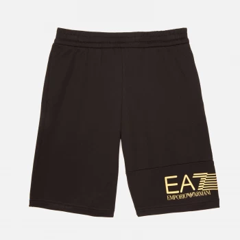 Image of Emporio Armani EA7 7 Lines Logo Bermuda Shorts Black Size 12 Years Boys