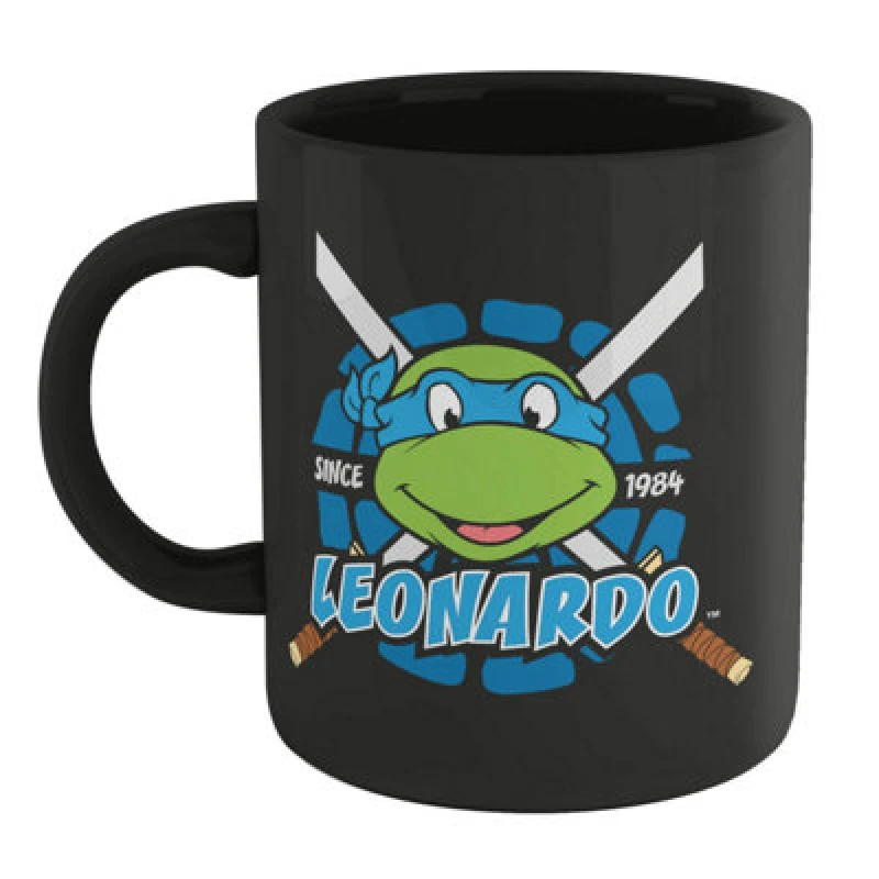 Image of Teenage Mutant Ninja Turtles Teenage Mutant Ninja Turtles Official Leonardo Mug - Black One Size Unisex 5056762888511