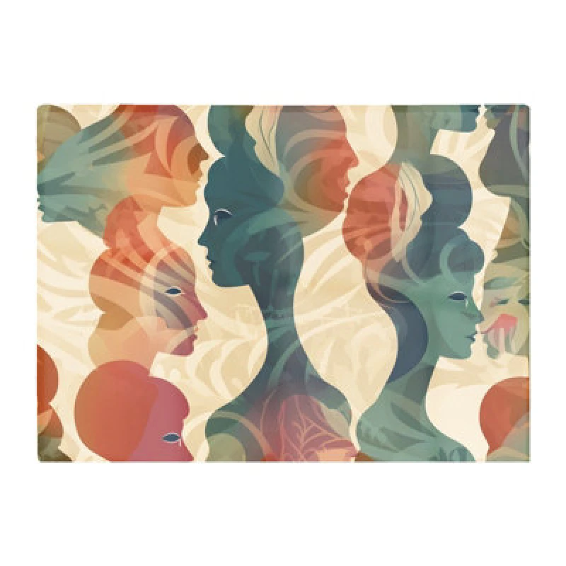 Image of Warren Reed Designer Coloured Silhouette Glass Chopping Board