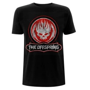 Image of The Offspring - Distressed Skull Mens Medium T-Shirt - Black