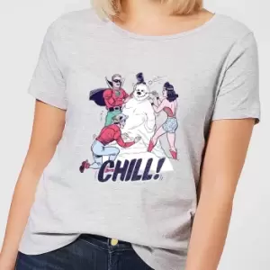 Image of DC Chill! Womens Christmas T-Shirt - Grey - S - Grey
