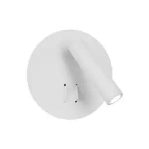 Image of Merano Burlington Reading Light Sandy White Aluminium Switched LED Cree 9W 780Lm 3000K