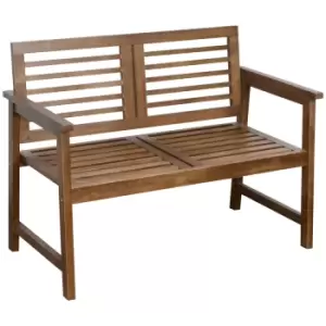 Image of Outsunny 2 Seater Wooden Garden Bench Outdoor Patio Loveseat