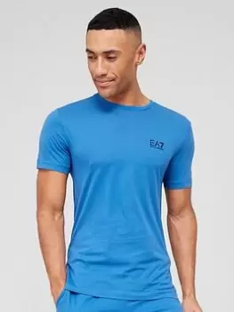 Image of EA7 Emporio Armani Core ID Logo T-Shirt - Blue, Size 2XL, Men