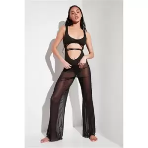 Image of I Saw It First Black Wide Leg Beach Trousers - Black