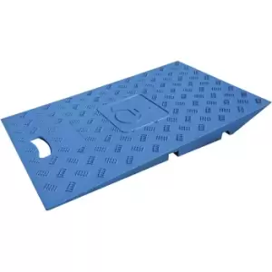Image of Set of wheelchair ramps for cable duct, LxWxH 744 x 440 x 75 mm, blue